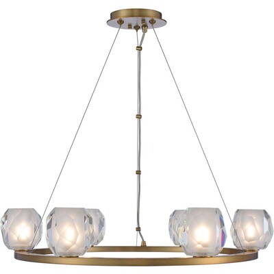 Kalco Stella 6 Light Pendant in Winter Brass 311750WB
