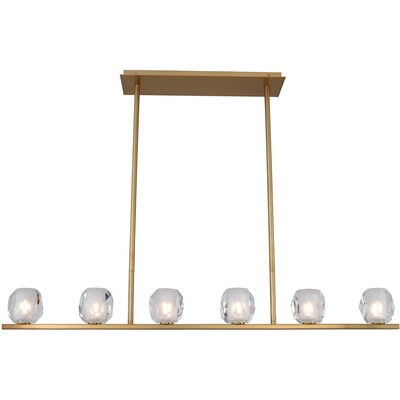 Kalco Stella 6 Light Island Light in Winter Brass 311760WB