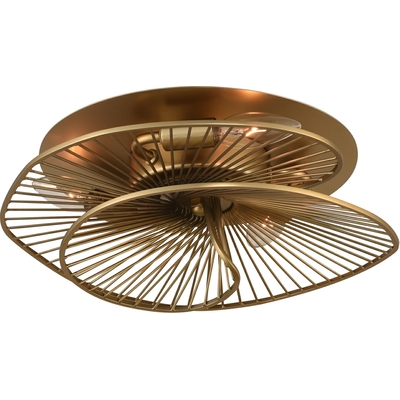 Kalco Aurora 14 Inch Flush Mount in Nordic Brass 315940NRB