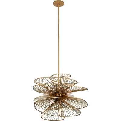 Kalco Aurora 32 Inch Pendant in Nordic Brass 315952NRB