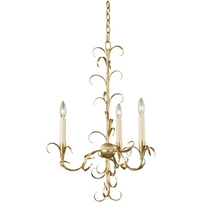 Kalco Ainsley 3 Light Chandelier in Oxidized Gold Leaf 505470OL