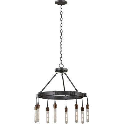 Kalco Stuyvesant 8 Light  Chandelier in Matte Gun Metal 506270MGM