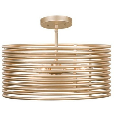 Kalco Emery 16 Inch Convertible Pendant - Semi Flush Mount in Modern Gold 506440MG