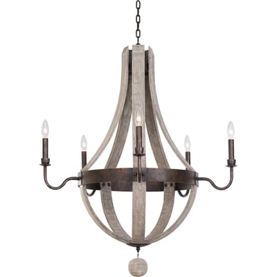 Kalco Harper 5 Light Chandelier in Florence Gold 506870FG