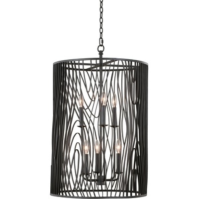 Kalco Morre 20 Inch Foyer in Black Iron 507550BI