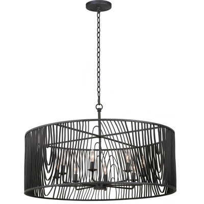 Kalco Morre 36 Inch Pendant in Black Iron 507552BI