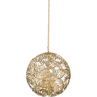 Kalco Jardin 24 Inch Pendant in Oxidized Gold Leaf 507651OL