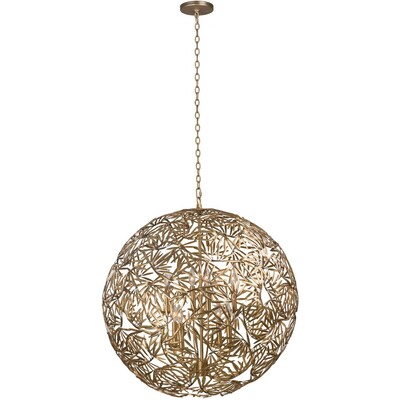 Kalco Jardin 32 Inch Pendant in Oxidized Gold Leaf 507652OL