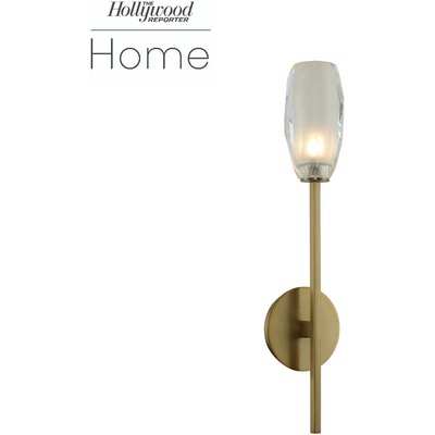 Kalco June 1 Light ADA Wall Sconce in Winter Brass 511521WB