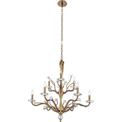 Kalco Venus 9 Light 2 Tier Chandelier, 720062490624, 517772HBR