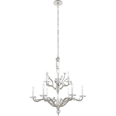 Kalco Venus 9 Light 2 Tier Chandelier, 720062490655, 517772PW