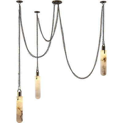 Kalco Flint 3 Light LED Multi-Drop Pendant, 720062499986, 519273WB