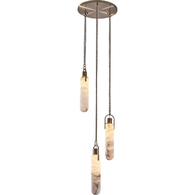 Kalco Flint 3 Light Full Canopy Pendant, 720062504536, 519276WB