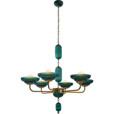 Kalco Verde 6 Lt Chandelier, 720062497937, 519671STB