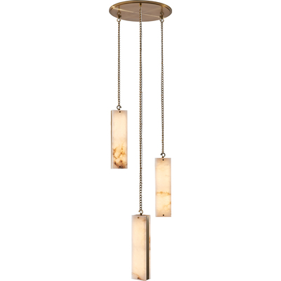 Kalco Vertical Three Drop LED Pendant, 720062503102, 520751WB