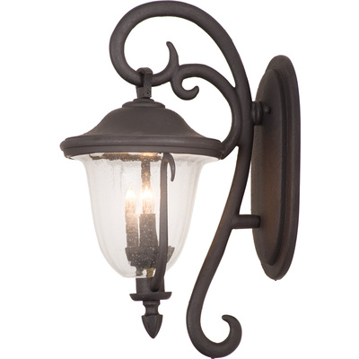 Kalco Santa Barbara Outdoor 2 Light Small Wall Bracket in Burnished Bronze 9001BB