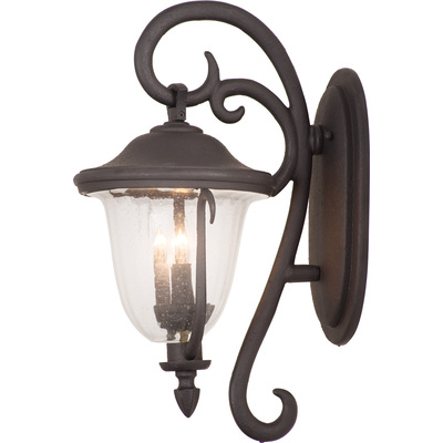 Kalco Santa Barbara Outdoor 4 Light Large Wall Bracket in Burnished Bronze 9003BB