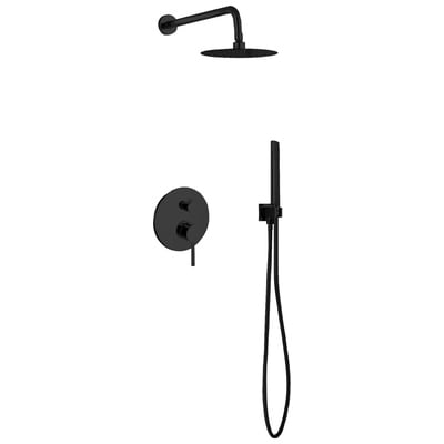 KubeBath Shower Systems, black, Rain, Matte Black, Handheld, 0710918196992, BK-RWR8HH2V