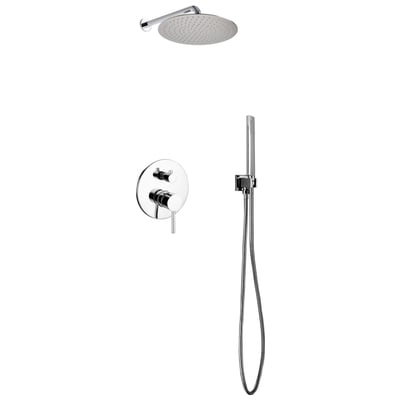 KubeBath Shower Systems, Chrome, Rain, CHROME, Handheld, 0707568643259, R-WR12HH2V