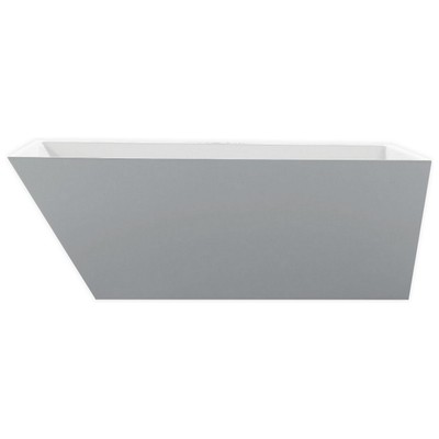 KubeBath Free Standing Bath Tubs, Whitesnow, Acrylic, Chrome, 0707568644003, KFST1667