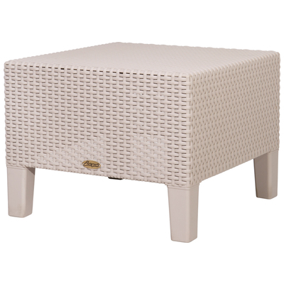 Lagoon Furniture Magnolia Outdoor Rattan Side Table in Grey 7023G6-STLGS