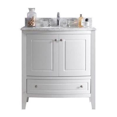 Laviva Estella 32 - White Bathroom Vanity Cabinet With White Carrera Counter 3130709-32W-WC