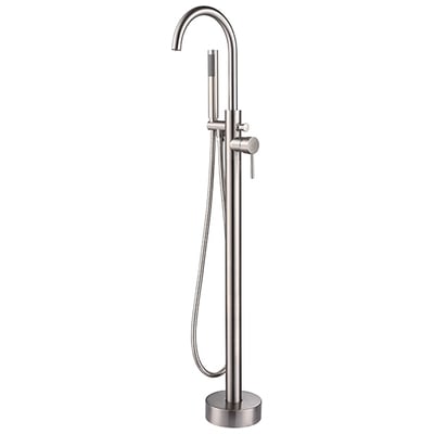Lexora Free Standing Bathtub Filler/Faucet with Handheld Showerwand - Brushed Nickel LDF02017FSBNL