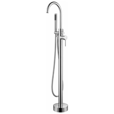 Lexora Free Standing Bathtub Filler/Faucet with Handheld Showerwand - Chrome LDF02017FSCHR