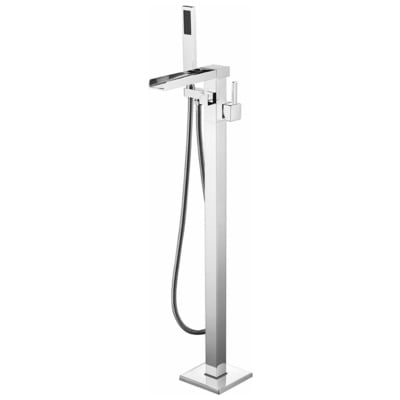Lexora Free Standing Bathtub Filler/Faucet with Handheld Showerwand - Chrome LDF02041FSCHR