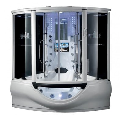 Maya Bath Superior Combination Steam Shower With Jetted Tub In White 101