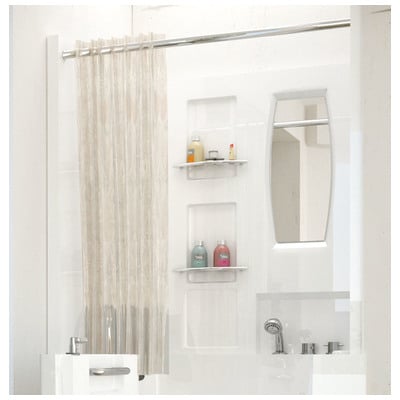 Meditub Shower Enclosure 31 X 40  3-piece Walk-in Bathtub Surround In White 3140SEN