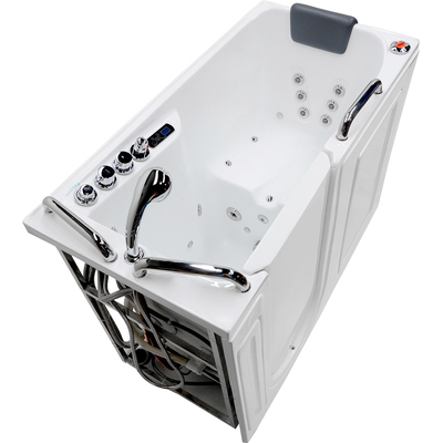 Meditub 56.5 in. x 60 in. Right Drain Walk-In Whirlpool and Air Tub with Total Spa Suite in White, 191042040793, 2753WIRWD