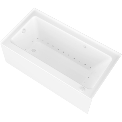 Meditub Atlantis Whirlpools Soho 30 x 60 Front Skirted Air Massage Tub with Left Drain, 848308016619, 3060SHAL
