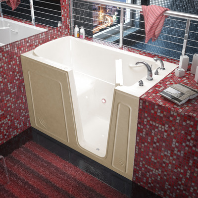 MediTub Walk-In 32 x 60 Right Drain Biscuit Soaking Walk-In Bathtub, 848308033272, 3260RBS