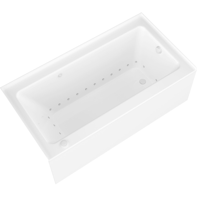 Meditub Atlantis Whirlpools Soho 32 x 60 Front Skirted Air Massage Tub with Right Drain, 848308016671, 3260SHAR