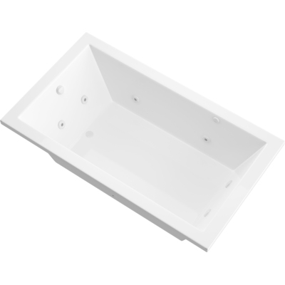 Meditub Atlantis Whirlpools Venetian 32 x 72 Rectangular Whirlpool Jetted Bathtub, 848308007945, 3272VNWL