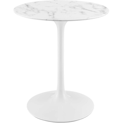 Modway Furniture Lippa 28 inch Round Faux Marble Dining Table by Modway, 848387013608, EEI-1128