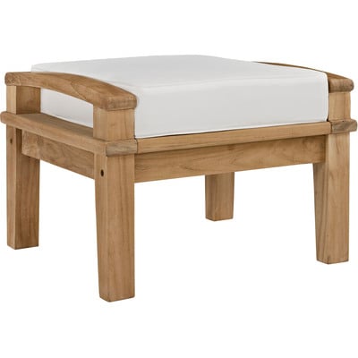 Modway Furniture Marina Outdoor Patio Teak Ottoman by Modway, 889654140504, EEI-1152