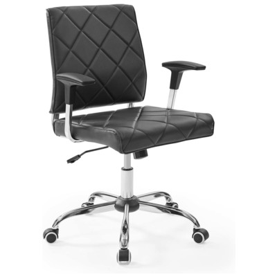 Modway Furniture EEI-1247-BLK Lattice Vinyl Office Chair In Black
