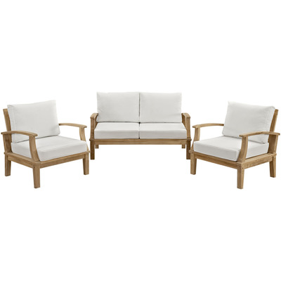 Modway Furniture Marina 3 Piece Outdoor Patio Teak Set by Modway, 889654141907, EEI-1470