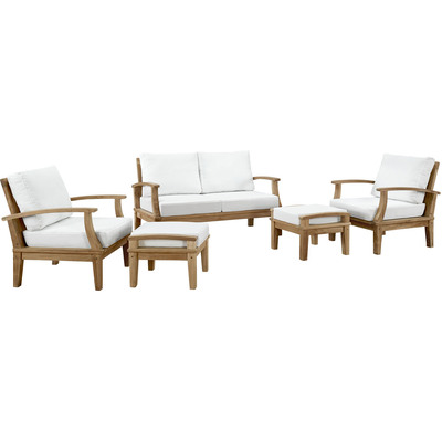 Modway Furniture Marina 5 Piece Outdoor Patio Teak Set by Modway, 889654141921, EEI-1472