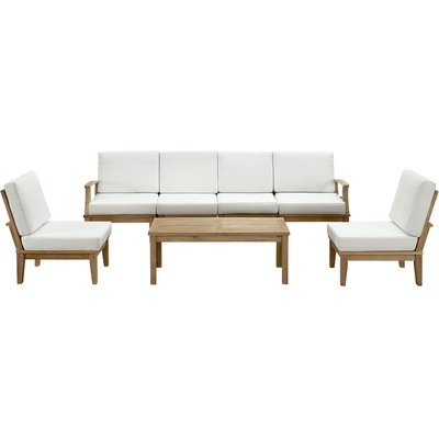 Modway Furniture Marina 7 Piece Outdoor Patio Teak Set by Modway, 889654141976, EEI-1481