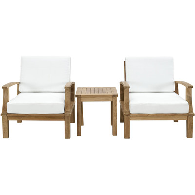 Modway Furniture Marina 3 Piece Outdoor Patio Teak Set by Modway, 889654142003, EEI-1487