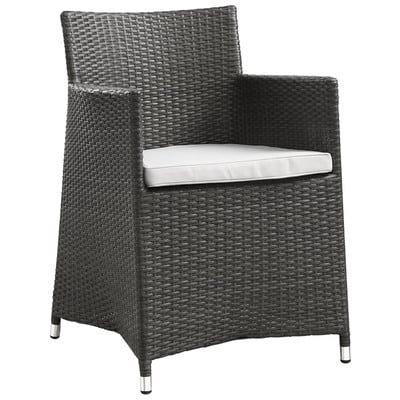 Modway Furniture EEI-1505-BRN-WHI Junction Dining Outdoor Patio Armchair In Brown White