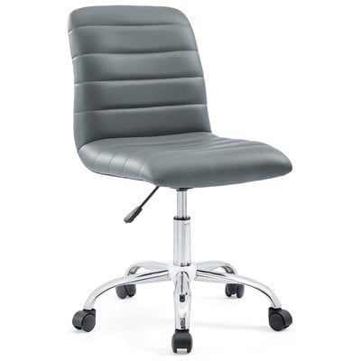 Modway Furniture EEI-1532-GRY Ripple Armless Mid Back Office Chair In Gray