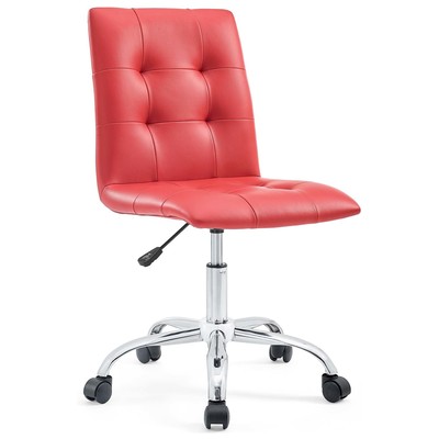 Modway Furniture EEI-1533-RED Prim Armless Mid Back Office Chair In Red