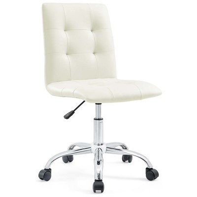 Modway Furniture EEI-1533-WHI Prim Armless Mid Back Office Chair In White