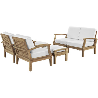 Modway Furniture Marina 6 Piece Outdoor Patio Teak Set by Modway, 889654142041, EEI-1597