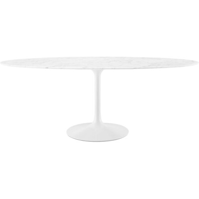 Modway Furniture Lippa 78 inch Oval Faux Marble Dining Table by Modway, 848387059453, EEI-1659