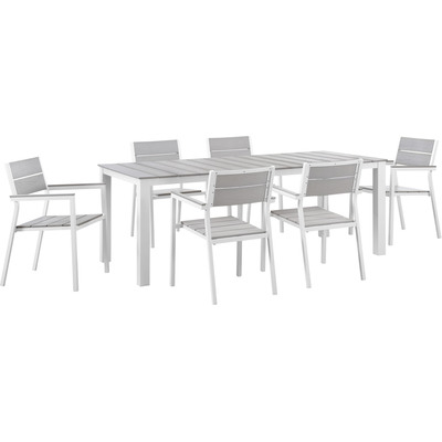 Modway Furniture Maine 7 Piece Outdoor Patio Dining Set by Modway, 889654004530, EEI-1751